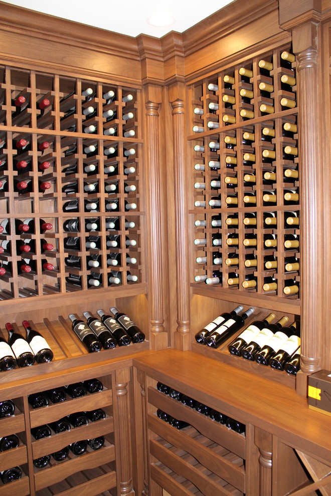 Traditional wine cellar in London.