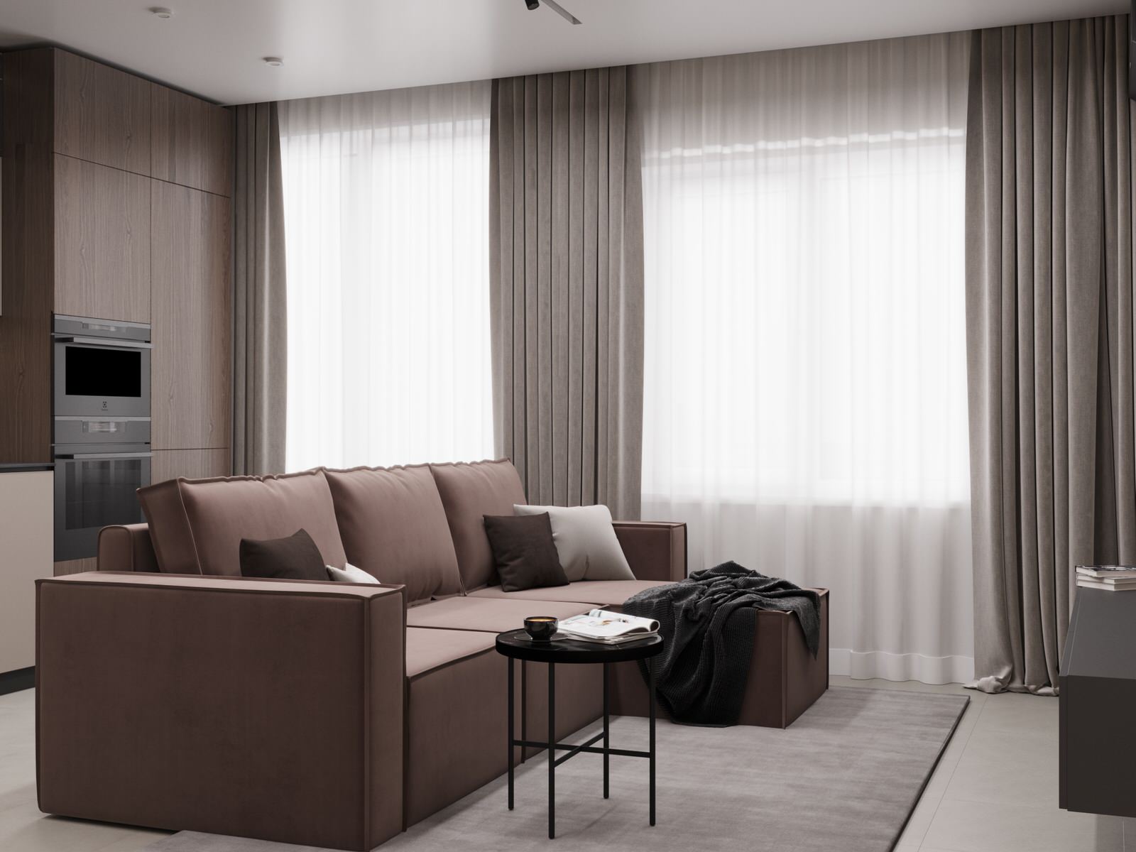 Проект квартиры 76 кв.м., ЖК Калининский 3