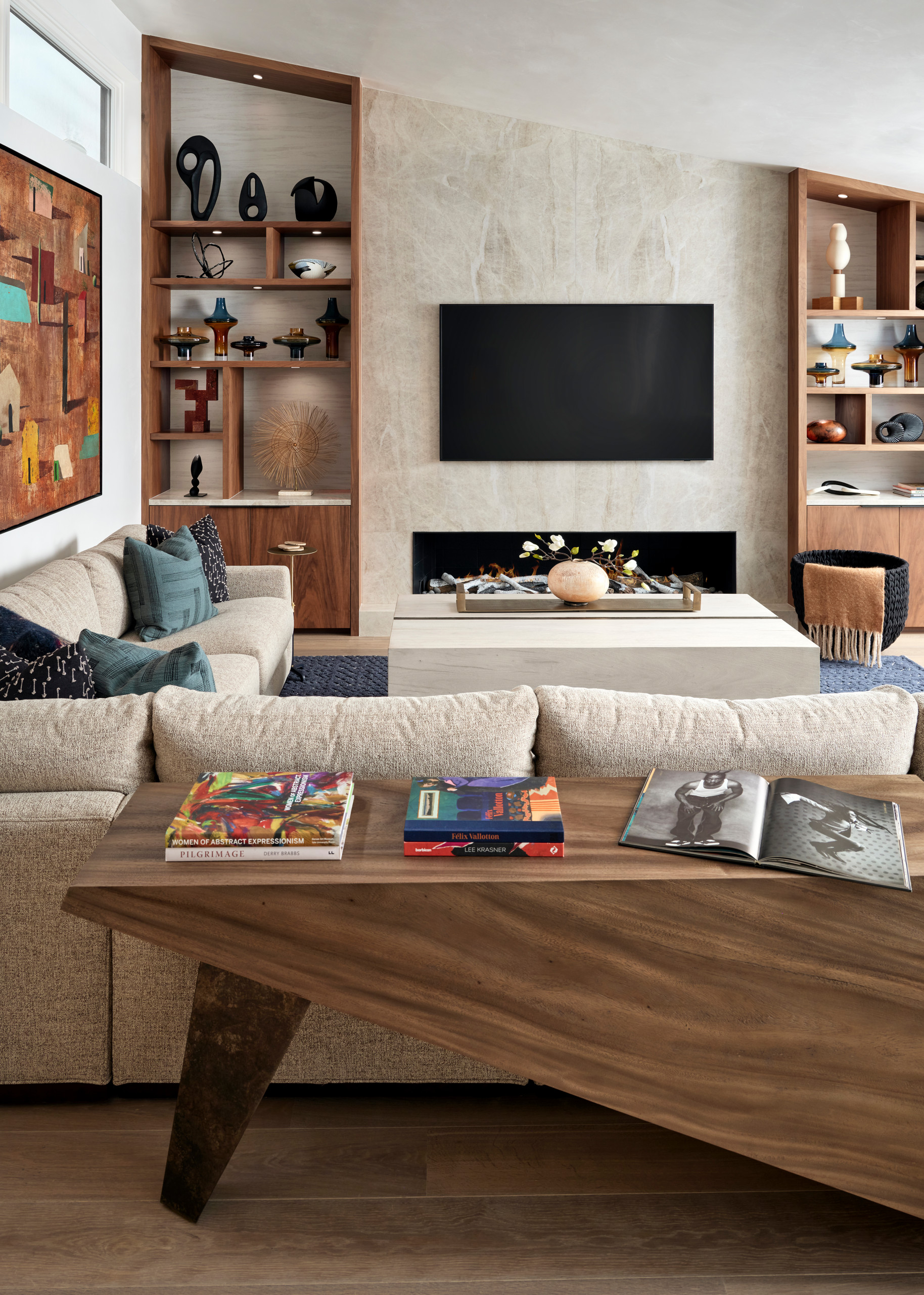 75 braune moderne wohnzimmer ideen & bilder - oktober 2023 | houzz de
