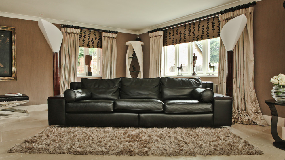 Photo of a contemporary formal living room in West Midlands.