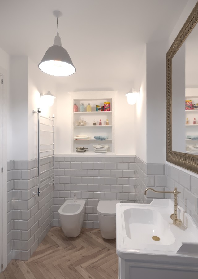 Ванная в 4-комнатной квартире в Москве