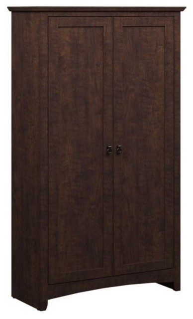 Pemberly Row 2 Door Tall Storage Cabinet Madison Cherry Pemberly Row 2 Door Tall Storage Cabinet Madison Cherry Transitional Cabinets By Homesquare