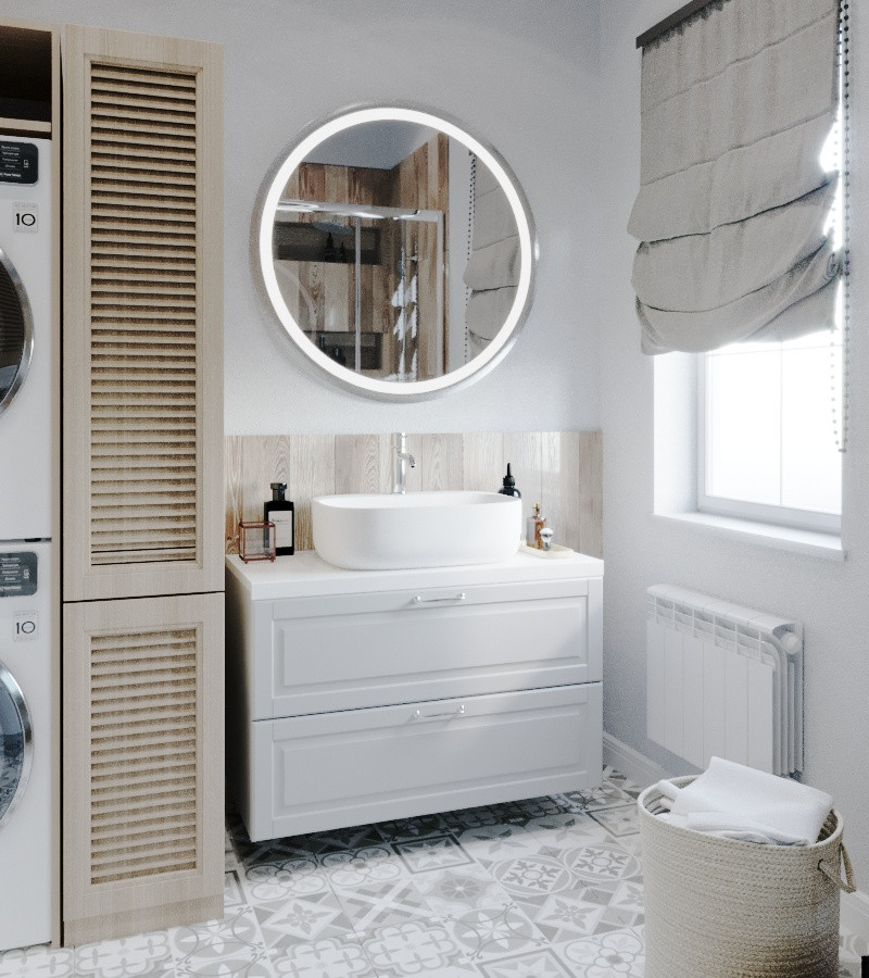 дизайн ванной комнаты в скандинавском стиле