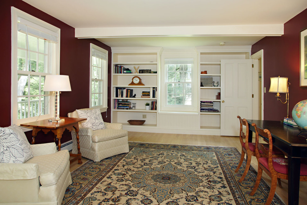 Transitional home office in Boston.