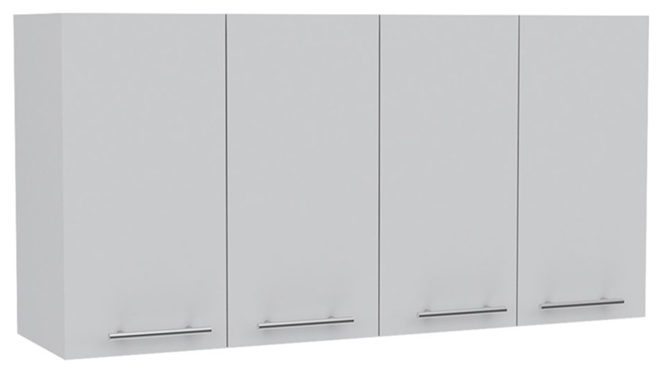 TUHOME 120 Wall Engineered Wood in White Modern