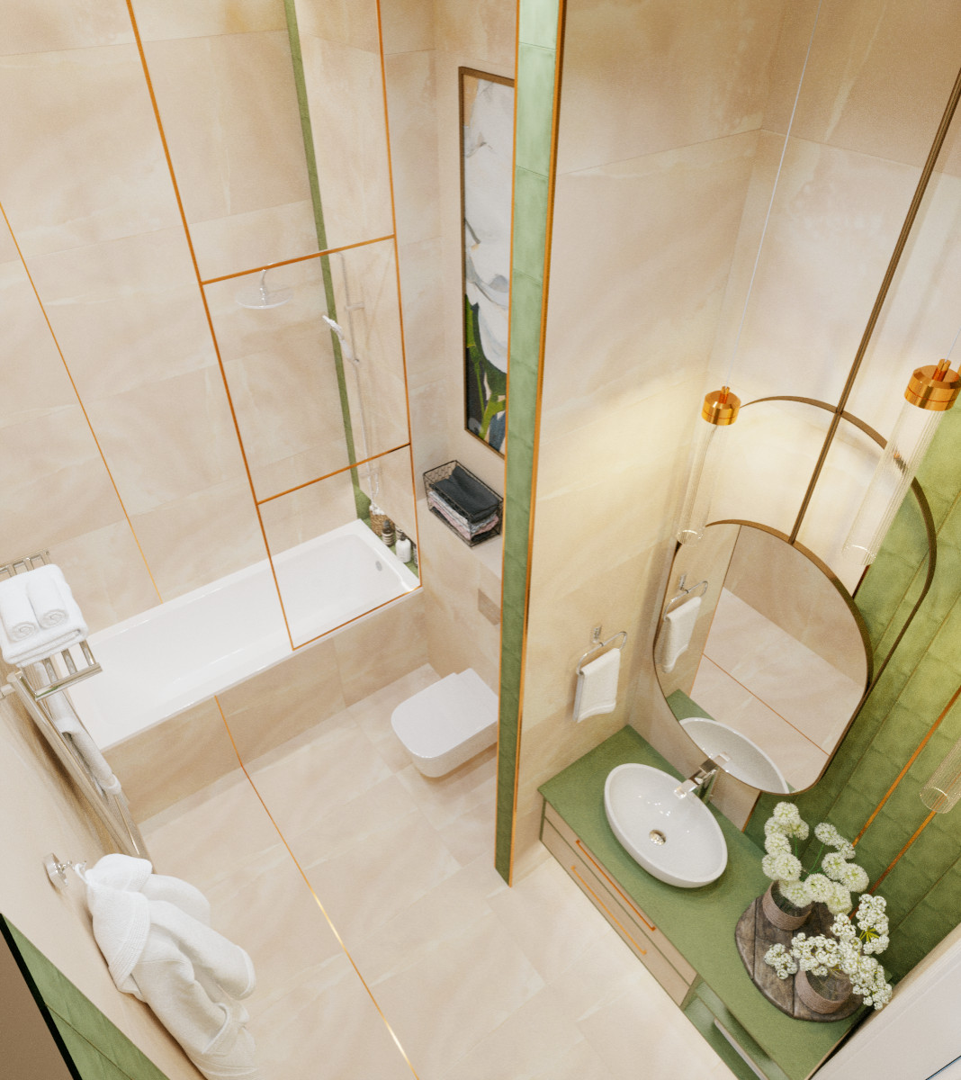 интерьер квартиры 117 квм. г. Новосибирск