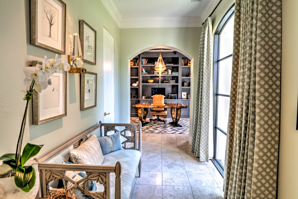 Transitional entryway photo in Houston
