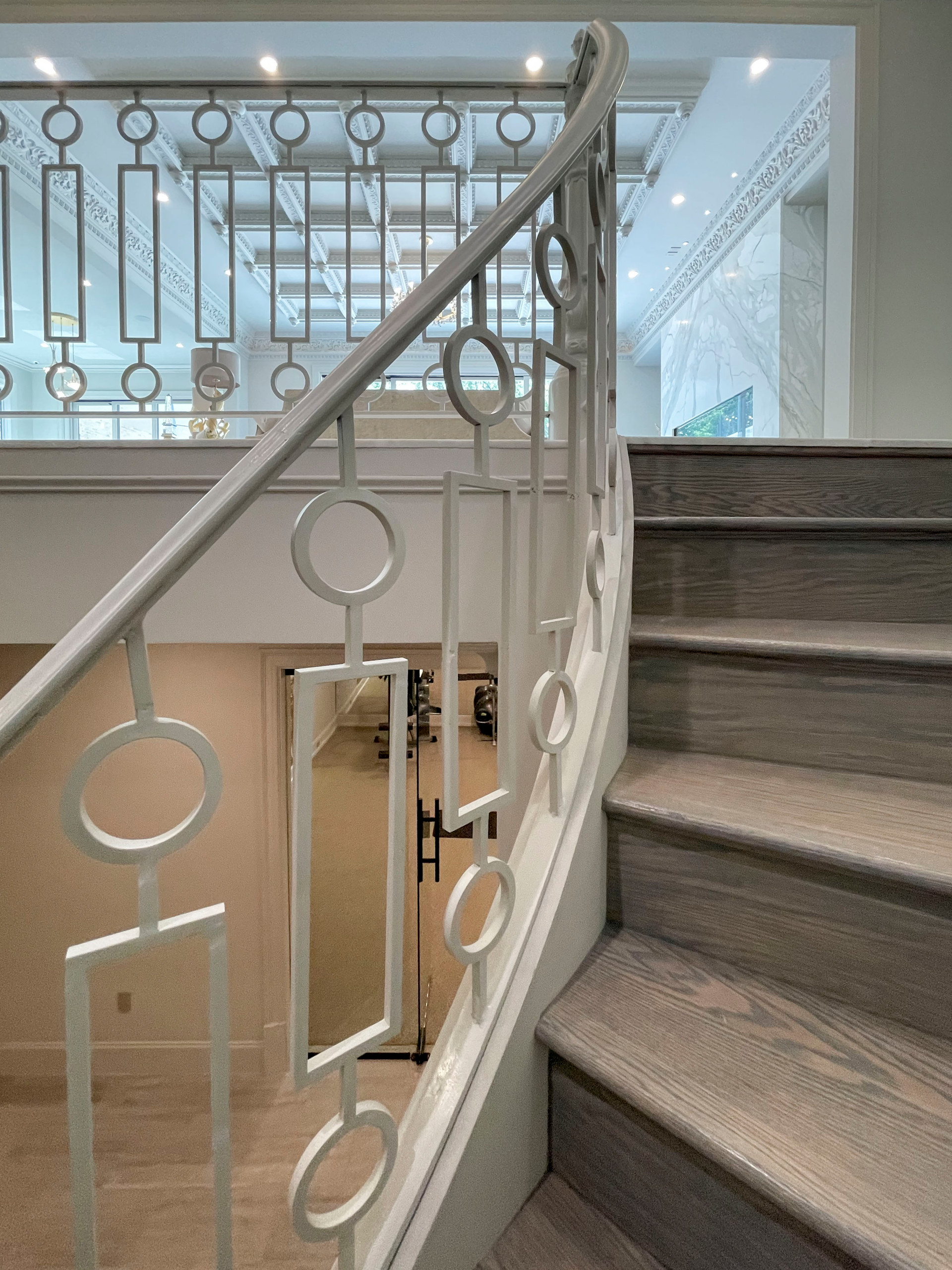 104_Curved Staircases in 18th Century French Inspired Mansion, Mclean VA 22101