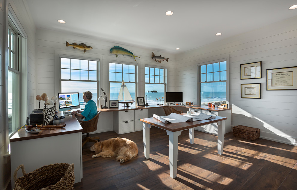 Pawleys Island Oceanfront Home - Beach Style - Home Office - Charleston ...