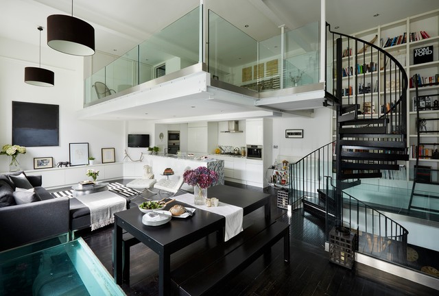Clapham, London trendy-dagligstue