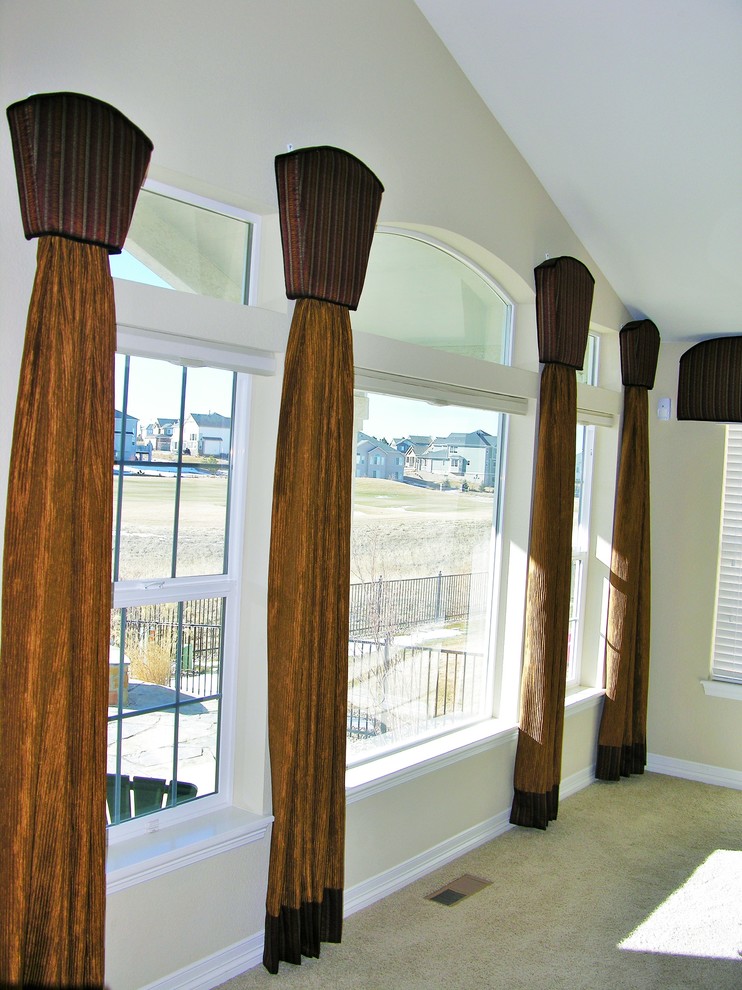 Bay window Treatments Transitional Denver by A Creative Touch