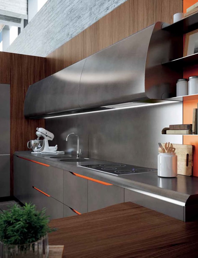Example of a large transitional kitchen design in Miami