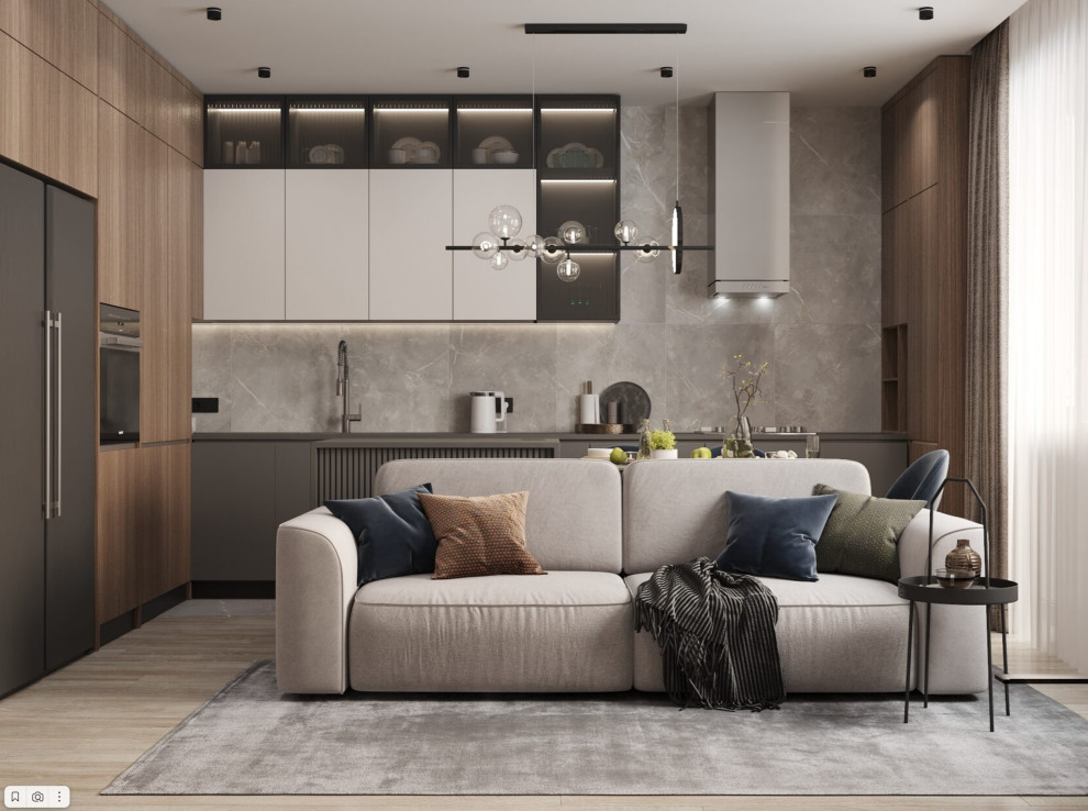 ЖК "Красный Аксай" Гостиная для студии Zadizain