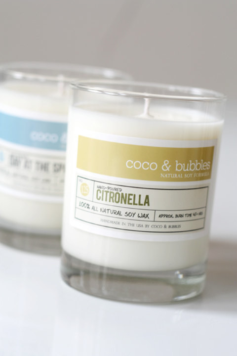 No. 125 Citronella Natural Soy Candle by Coco & Bubbles