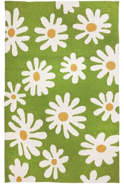 Daisy Canvas Indoor Outdoor Washable Rug Contemporary Daisy Canvas Indoor Outdoor Washable Rug 58 X78 Contemporary Rugs