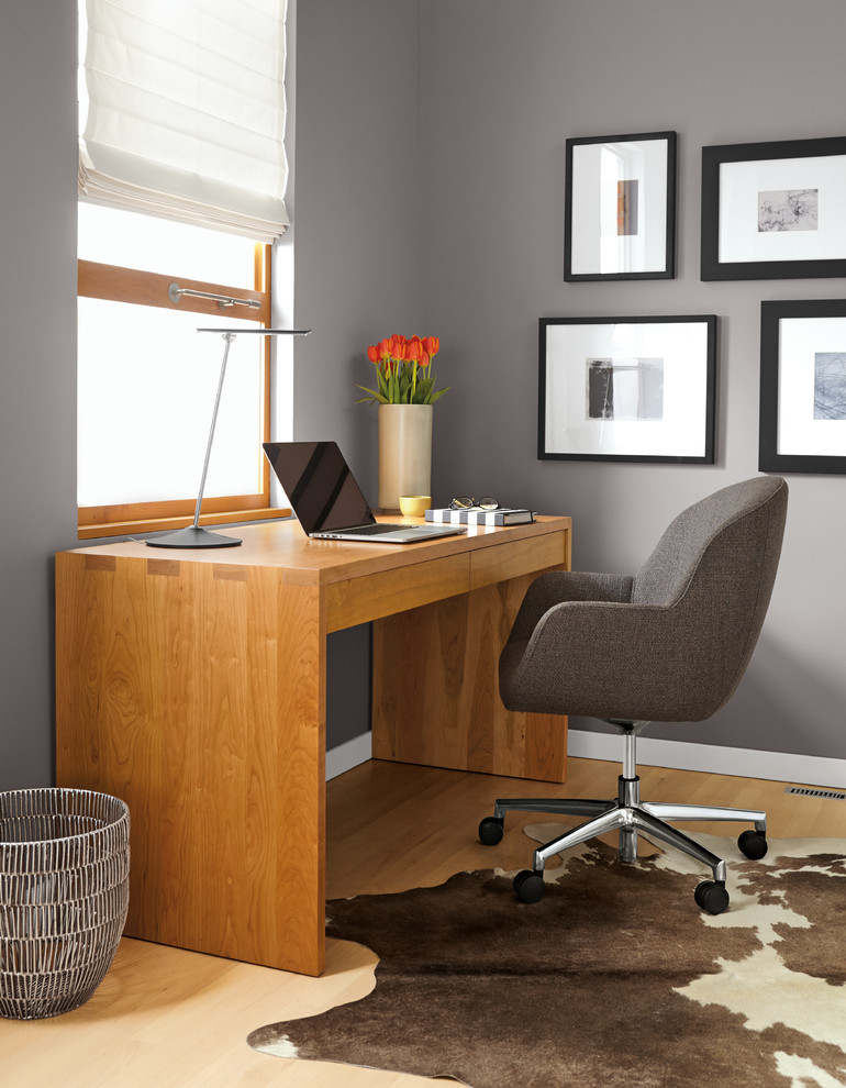 This is an example of a modern home office in Minneapolis.