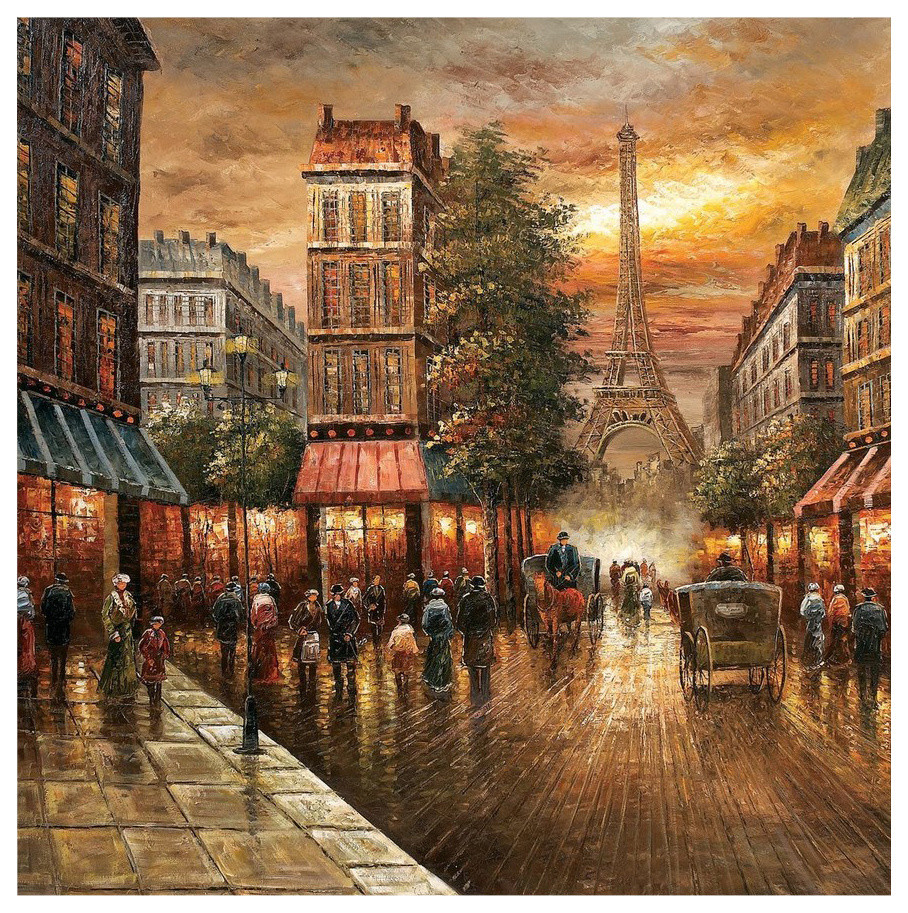 Bassett Mirror Old World Paris Nights Canvas Art