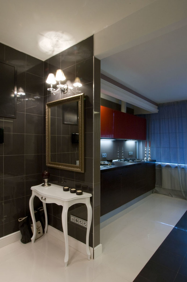 черно-белый интерьер