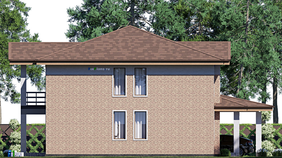 Проект двухэтажного дома 17х18 м S274м2 F-17063