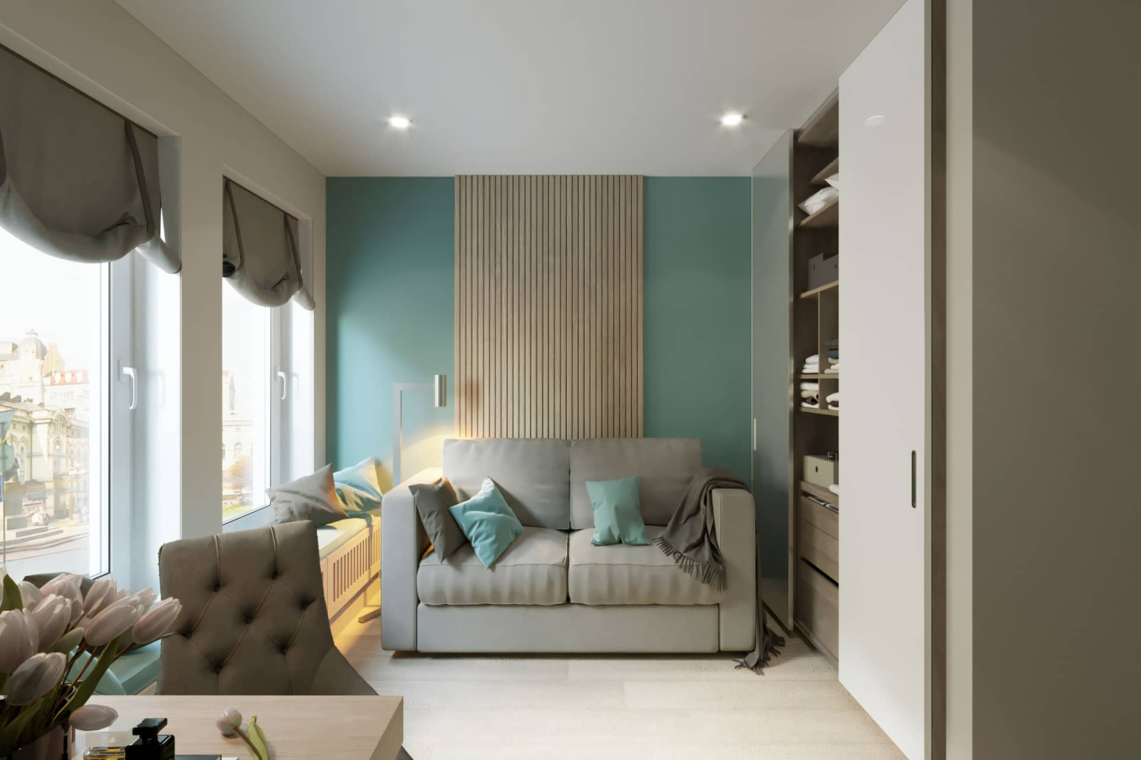 Дизайн и ремонт квартиры в ЖК «Грин Парк» — Бирюзовое настроение