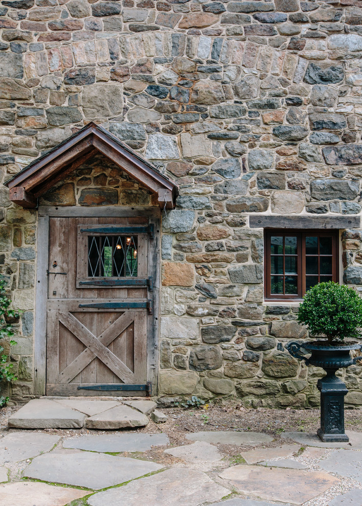 Inspiration for a country entryway in New York with a dutch front door.