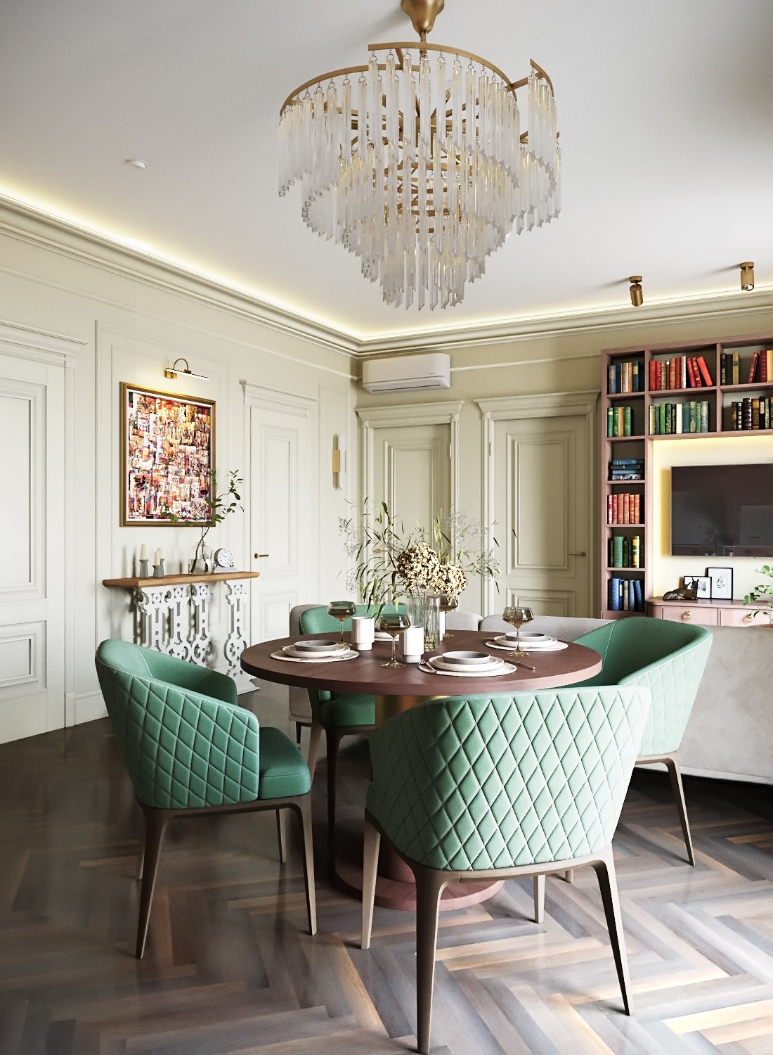 Кораллово-оливковый микс