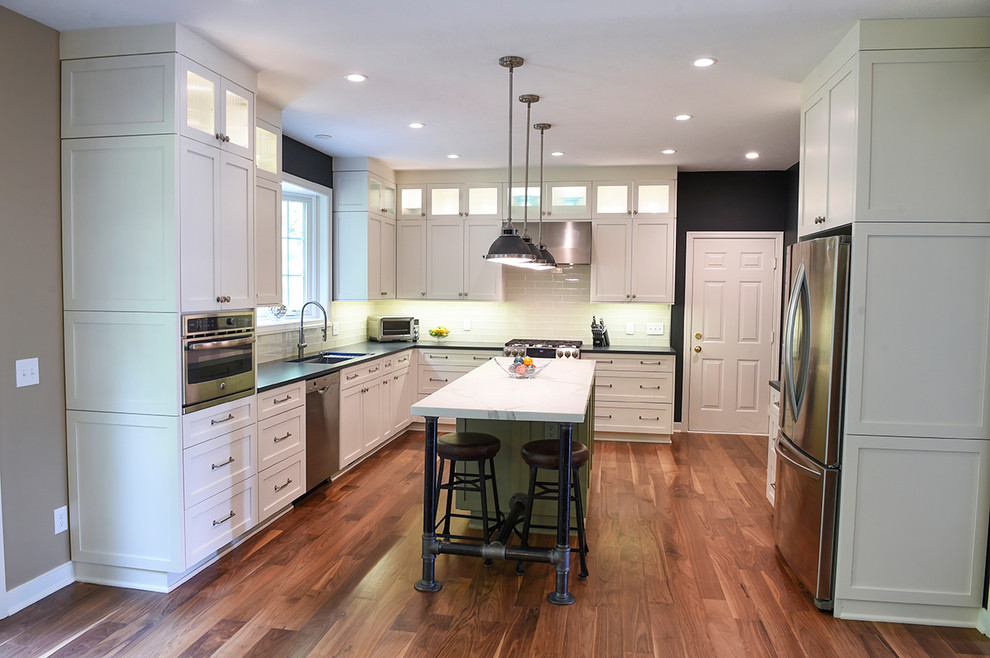 Transitional kitchen photo in Cleveland