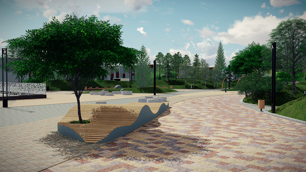Концепция благоустройства и озеленения общественной территории в жилом комплексе