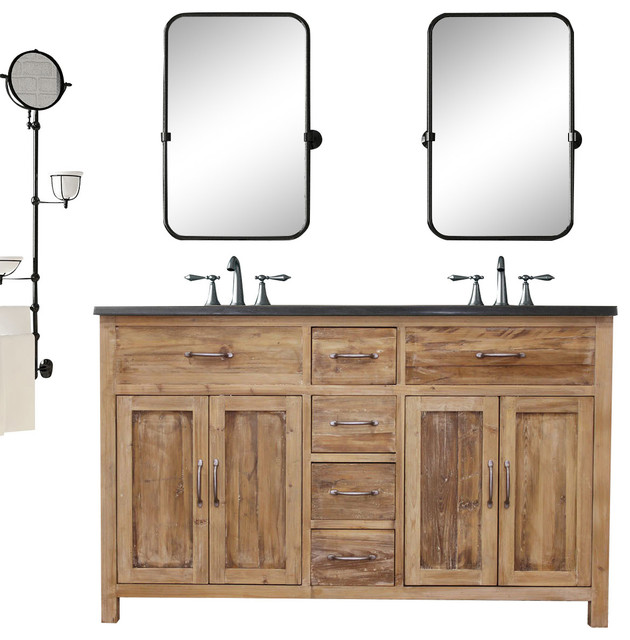 Woodland Bluestone Natural Fir 72 Rustic Bathroom Vanities Woodland Bluestone Natural Fir 72
