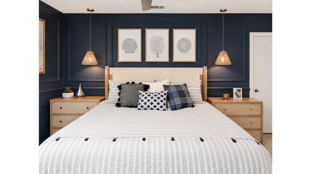 Nautical Lakehouse Master Bedroom