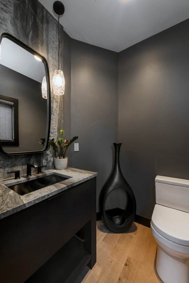 Modern Luxury in Tremont-Whole Home Renovation - Modern - Powder Room ...