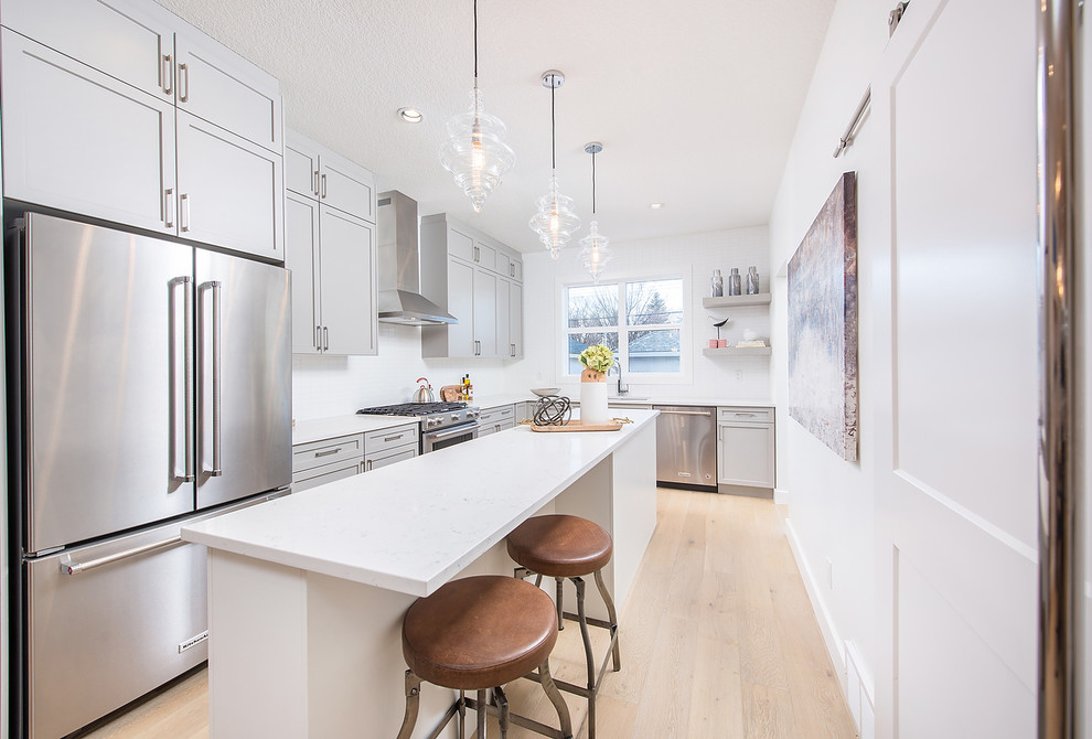 Transitional kitchen photo in Edmonton
