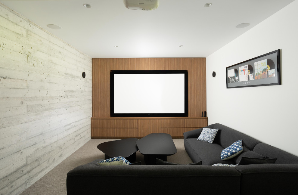This is an example of a modern home theatre in Sunshine Coast.