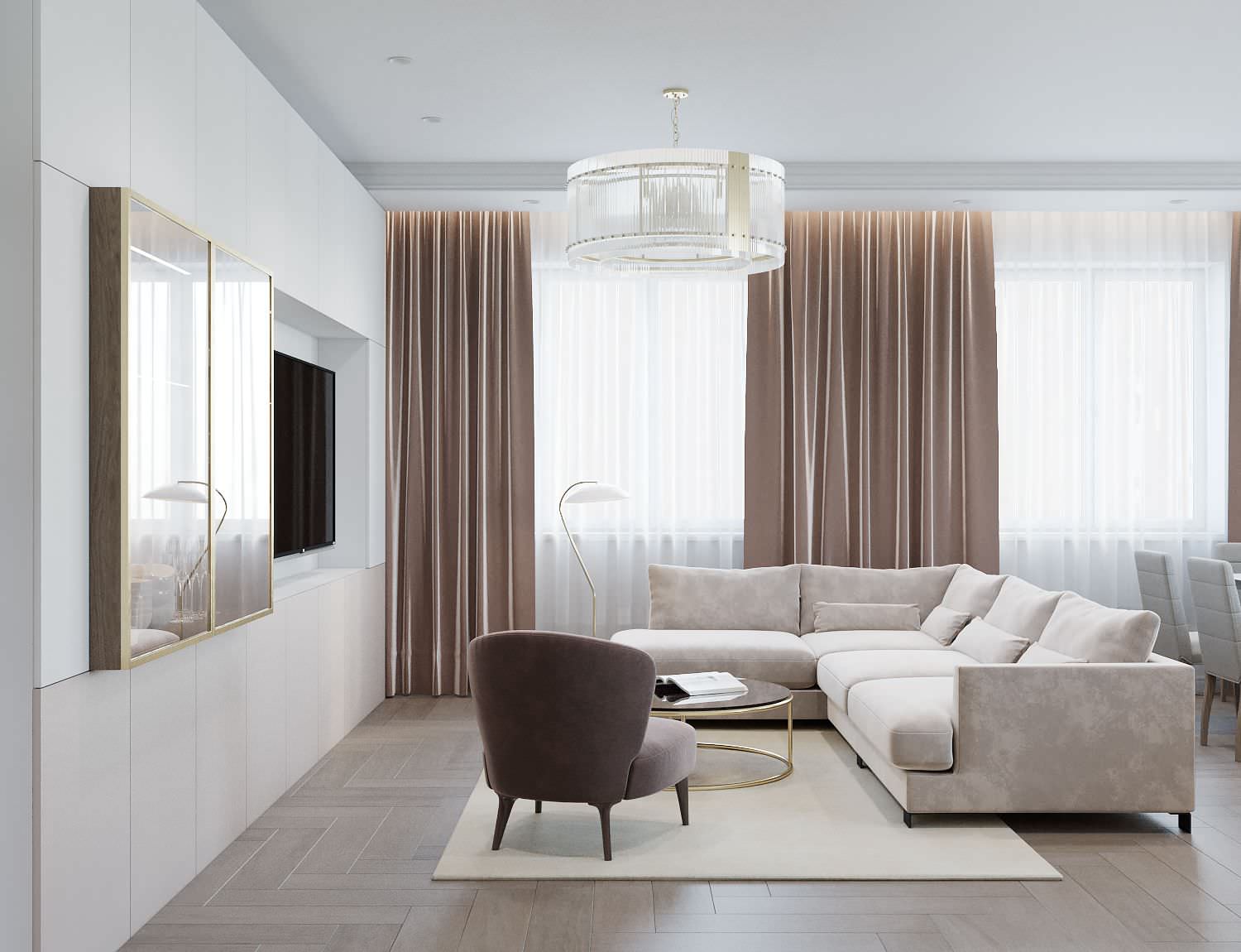 Трех комнатная квартира для успешной пары