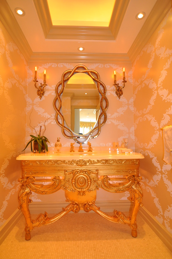 Inspiration for an eclectic powder room in Los Angeles.