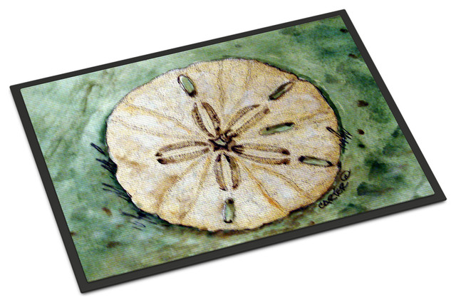 Sending Sand Dollars Back To Sea Indoor Outdoor Mat 18 X27