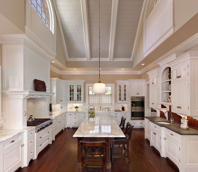 Dramatic Vaulted Ceiling In Kitchen Traditional Kitchen