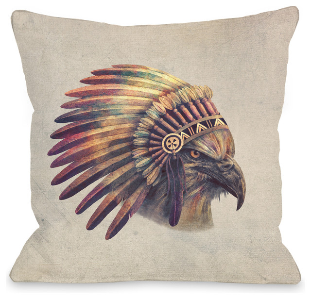 "Chief" Indoor Throw Pillow by Terry Fan, 18"x18"
