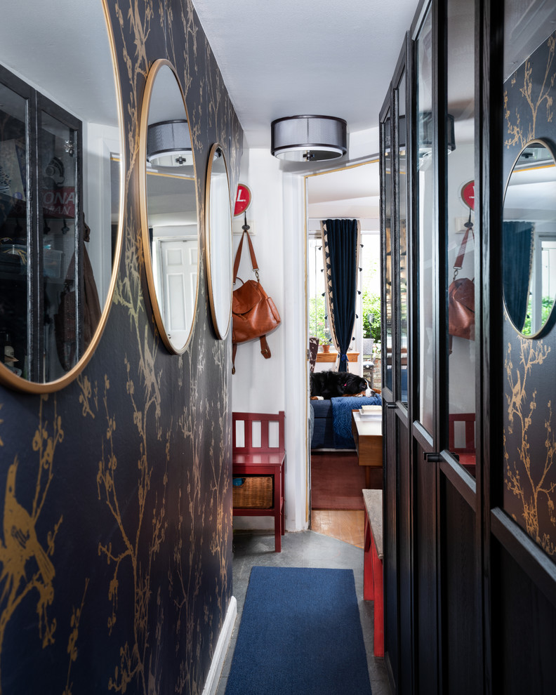 Inspiration for a small eclectic home design remodel in New York