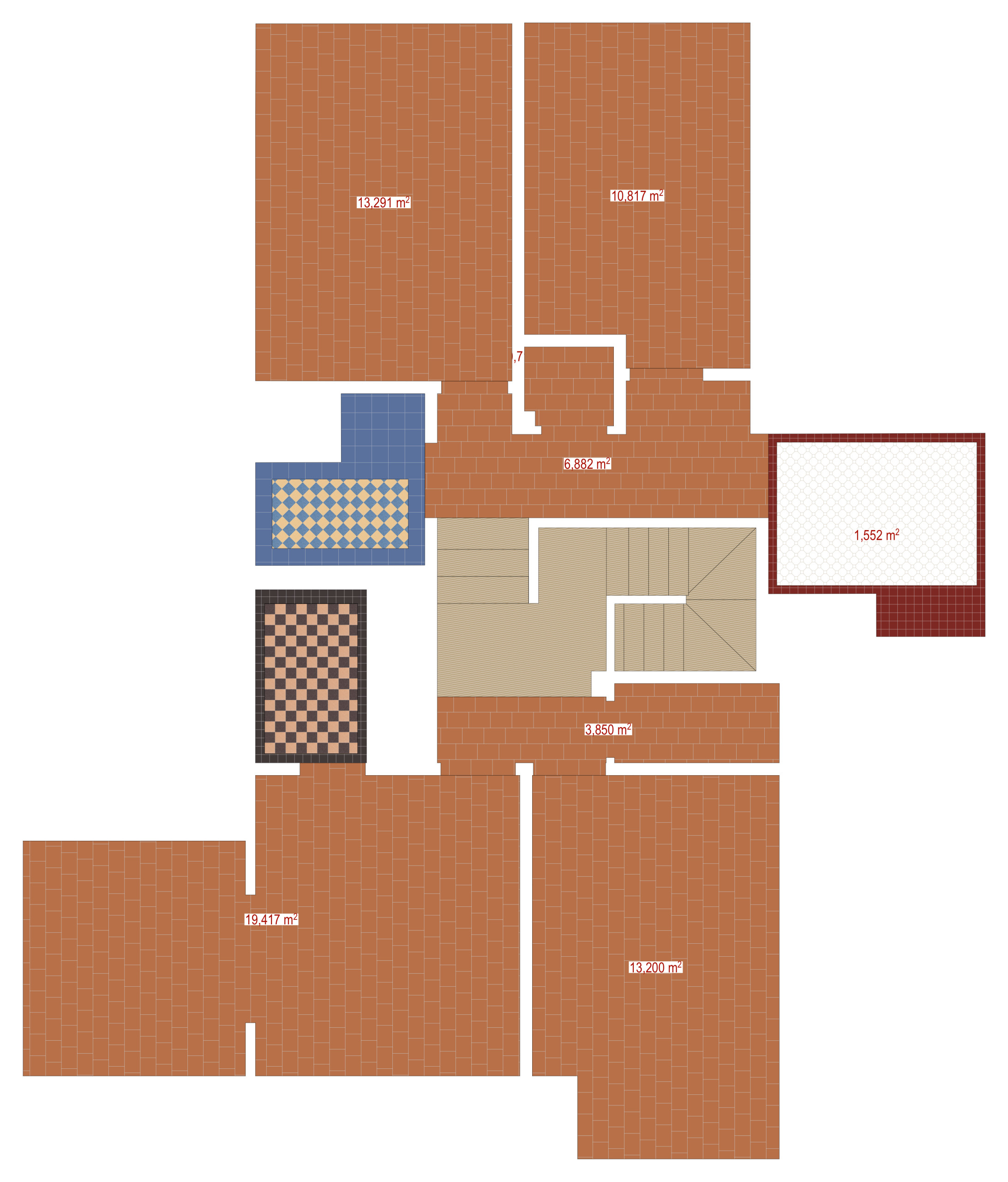 schema posa pavimenti piano primo
