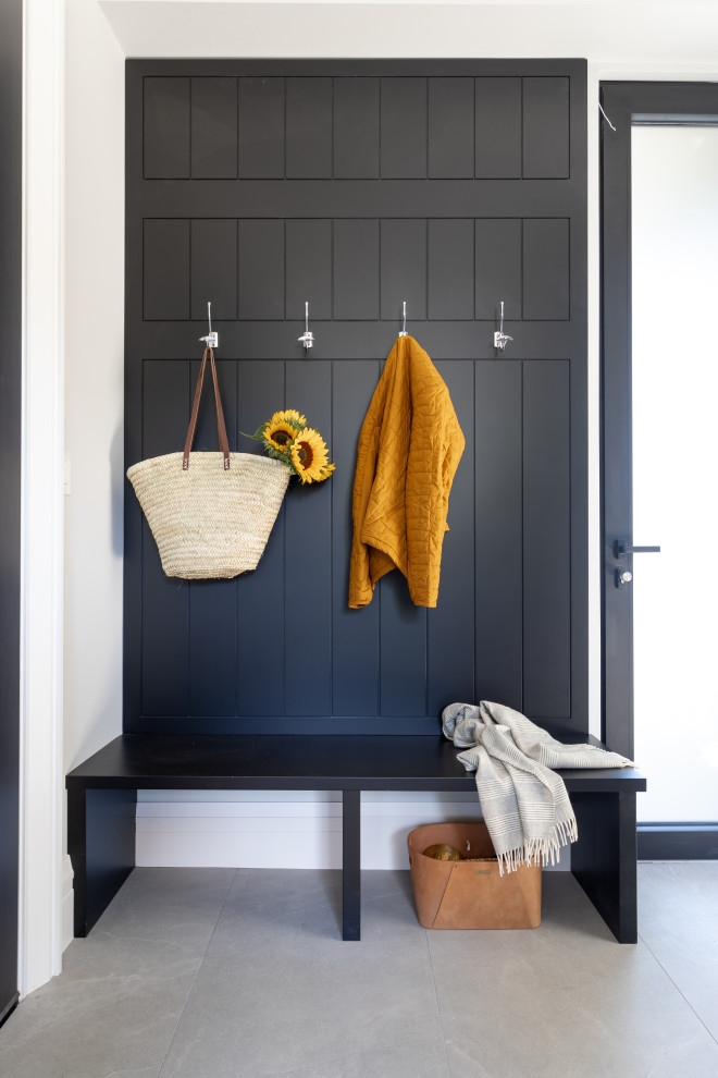 Inspiration for a coastal entryway remodel in Toronto