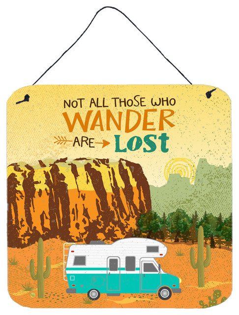 Rv Camper Camping Wander Wall Door Hanging Prints Midcentury Outdoor Wall Art By The Store