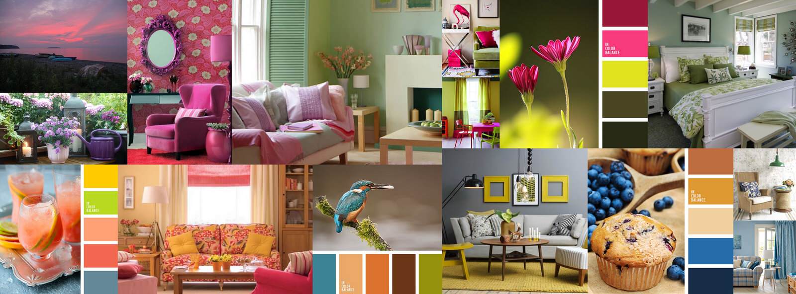 Цветовые сочетания в интерьере.