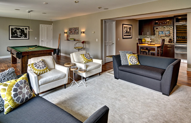 Maple Grove Basement contemporary-basement