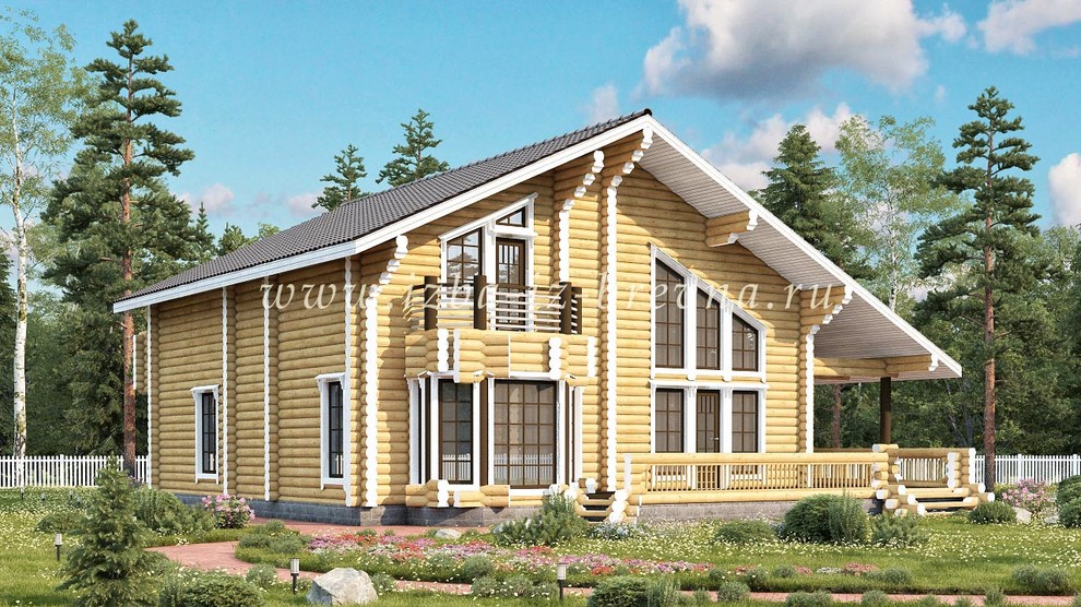 Проекты домов из оцилиндрованного бревна и профилированного бруса