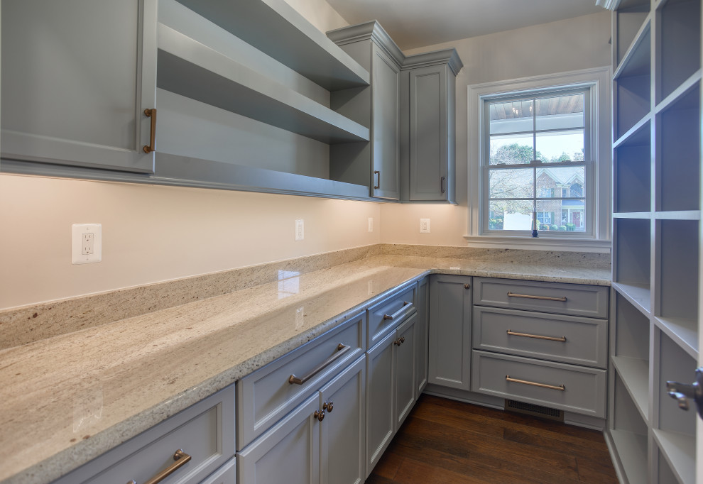 Custom Home Cabinetry - Neutral Grays & Blues