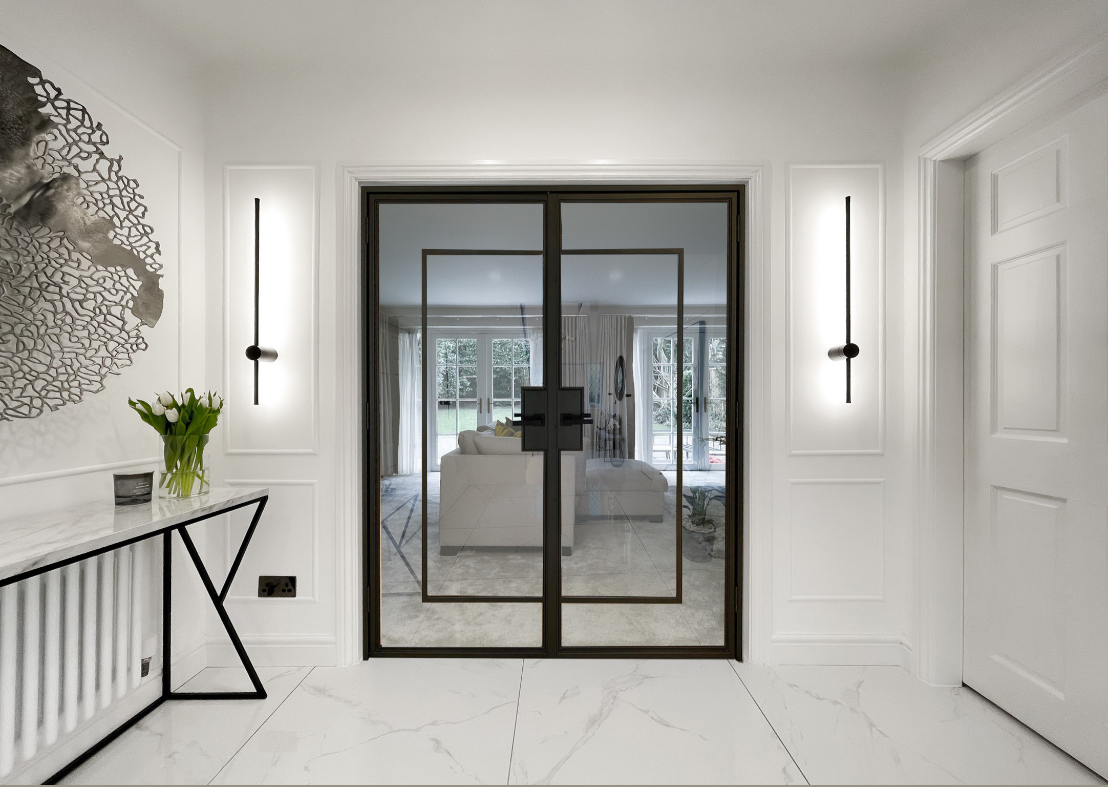Black & White Luxury Hallway Entrance