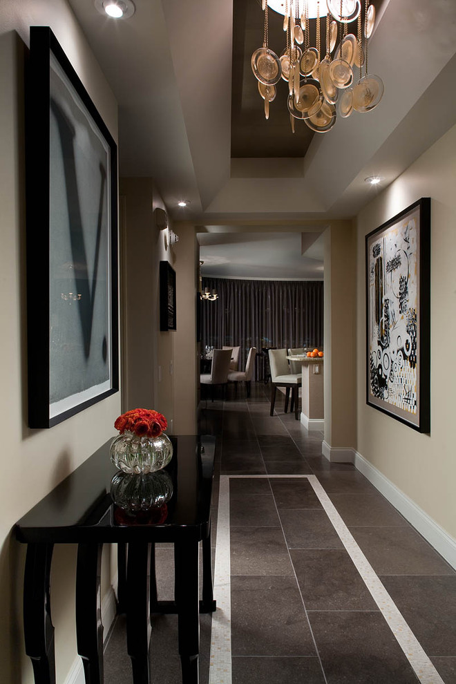 Design ideas for an eclectic hallway in Las Vegas.