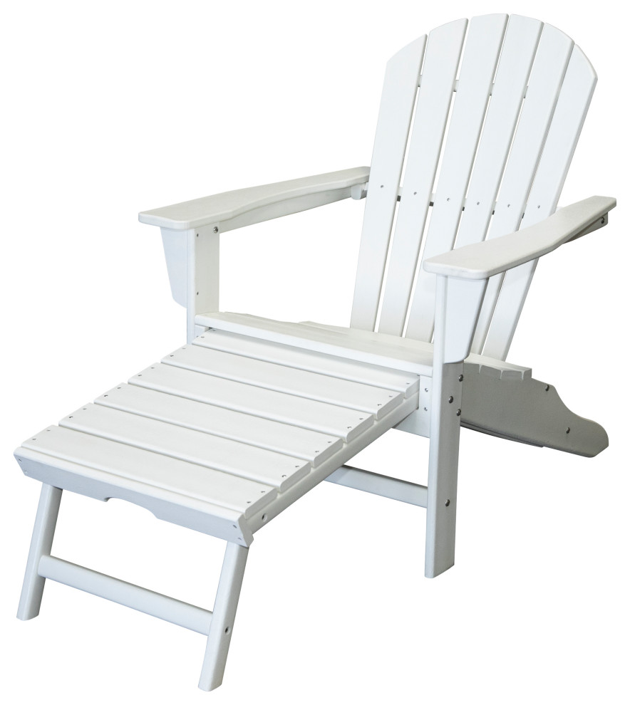 Hampton Patio Adirondack Chair With Hideaway Ottoman Beach Style Adirondack Chairs By Luxeo Usa