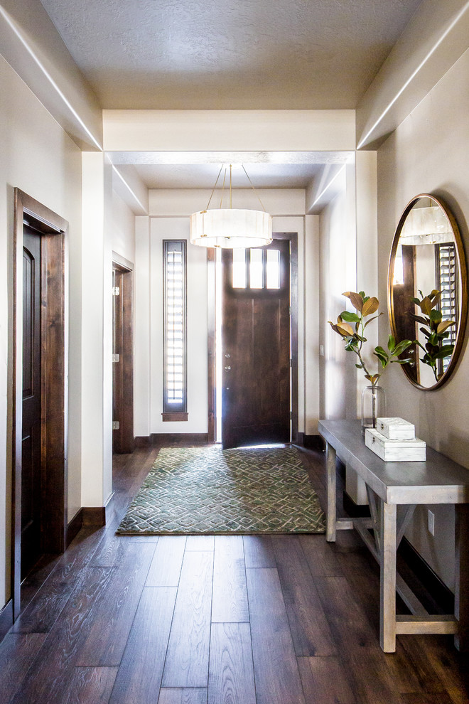 Design ideas for a transitional entryway in Salt Lake City.
